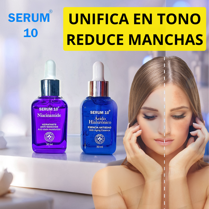 Ácido Hialurónico + Niacinamida - Dúo Premium SERUM 10